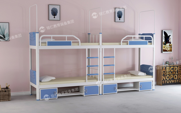 一鳴教育集團(tuán)找銘仁教育裝備集團(tuán)訂購學(xué)生宿舍床啦